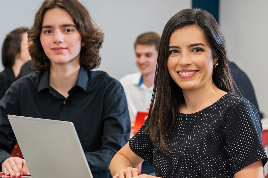 Students smiling