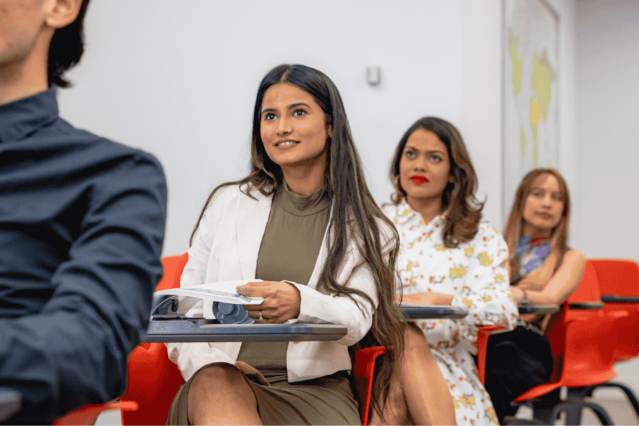 Students in class room