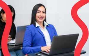 Smiling Student with laptop