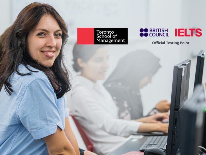 Happy Students taking test on their computer system